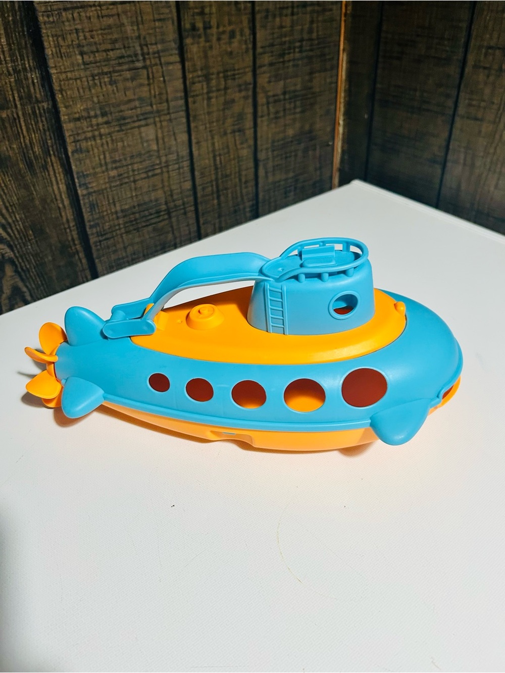 Kids Submarine Bath Toy - Blue and Orange